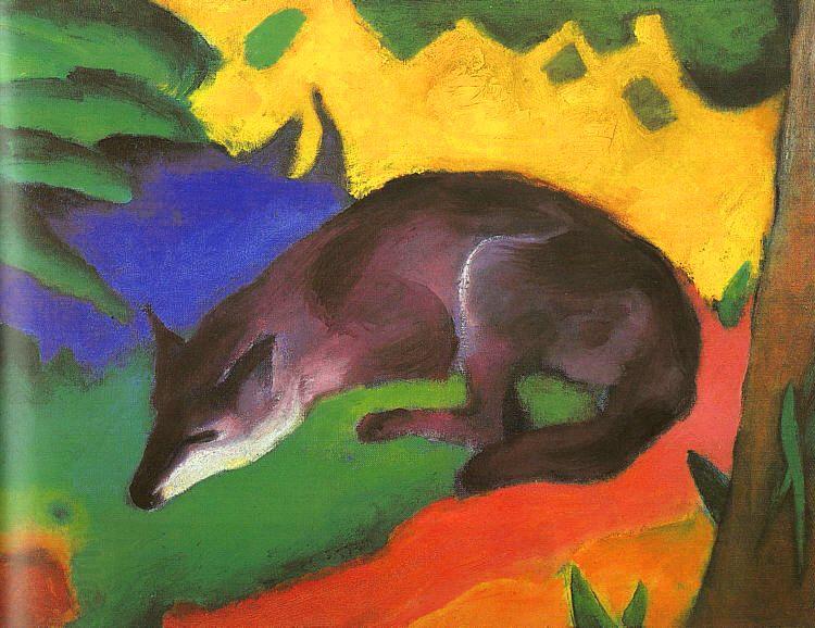 Franz Marc Blue Black Fox China oil painting art
